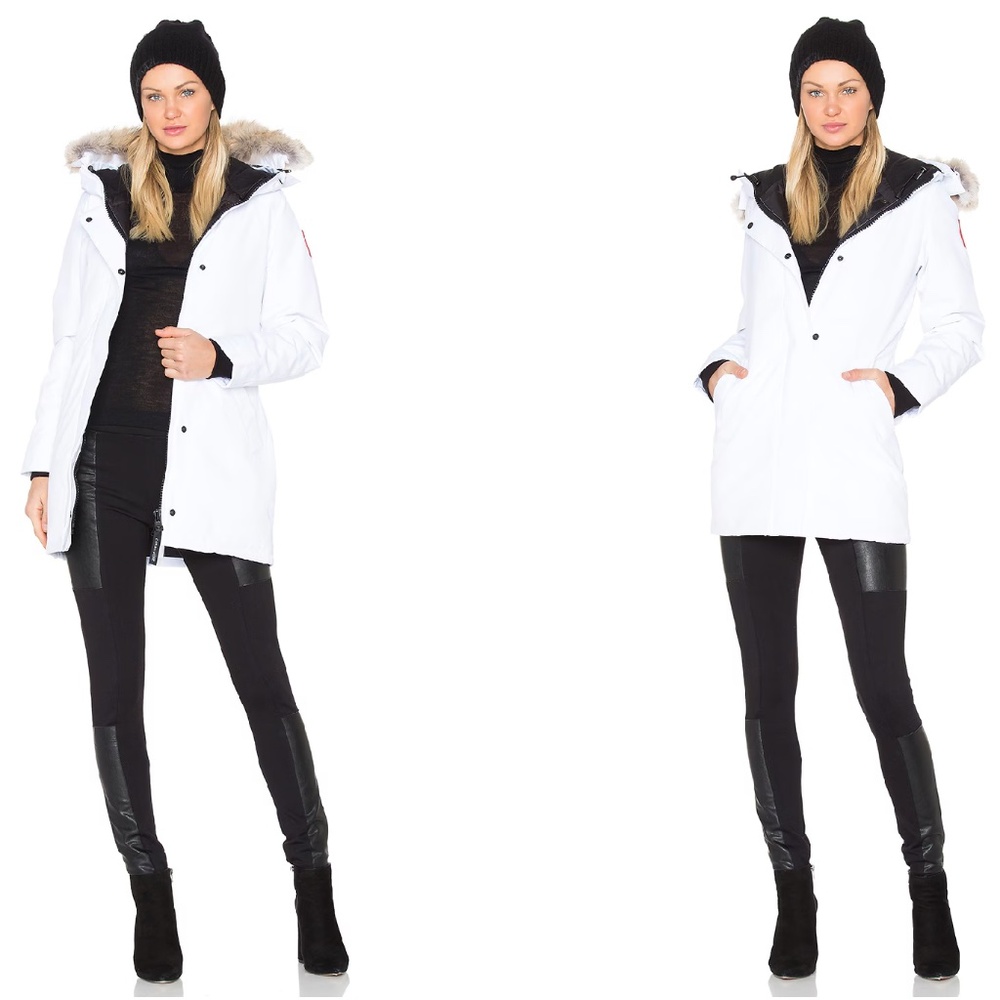 Canada Goose Victoria Parka in White Size Small